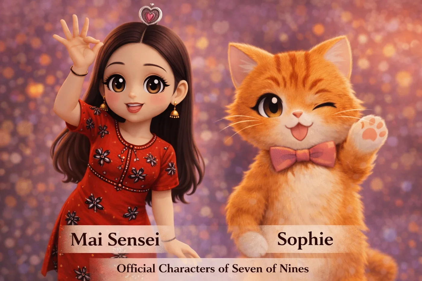 Mai Sensei and Sophie — Official Characters of Seven of Nines
